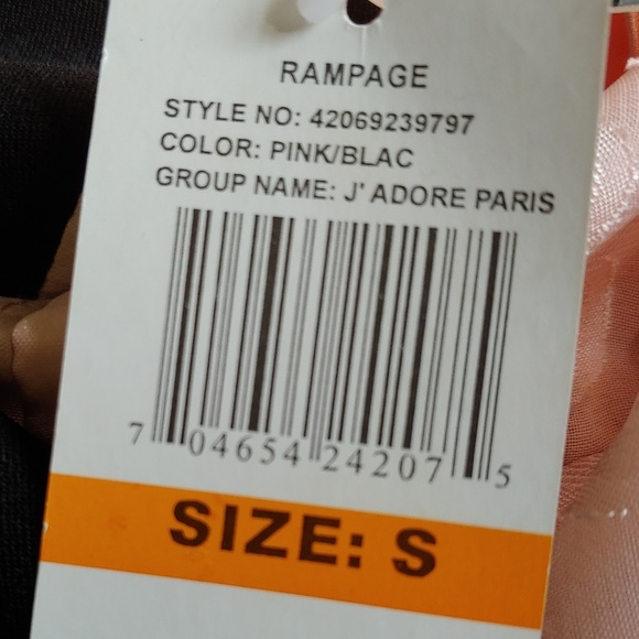 NWT Rampage Pink Ruffled Black Dress - Picture 8 of 8